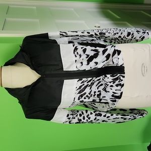 Blanc Noir animal print zip up windbreaker